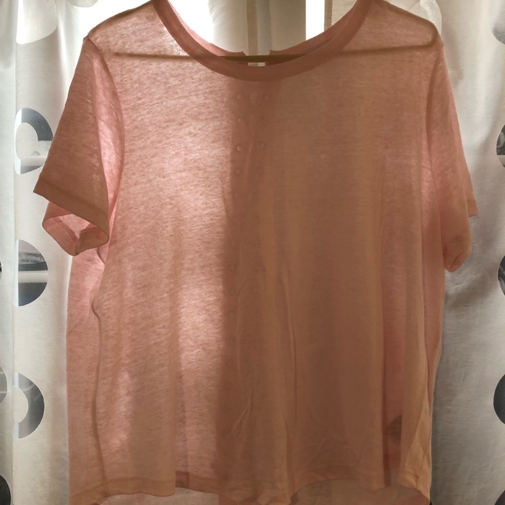 GAP linen lace up top